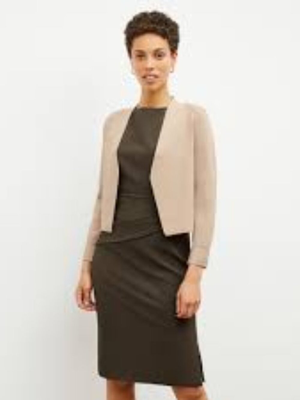 MM LaFleur Sant Ambroeus Jardigan, Color Latte, Size Medium